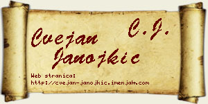 Cvejan Janojkić vizit kartica